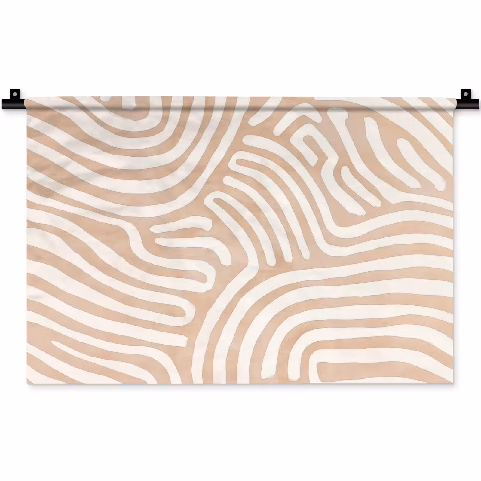 Wandkleed - Beige - Aardspatroon — 1
