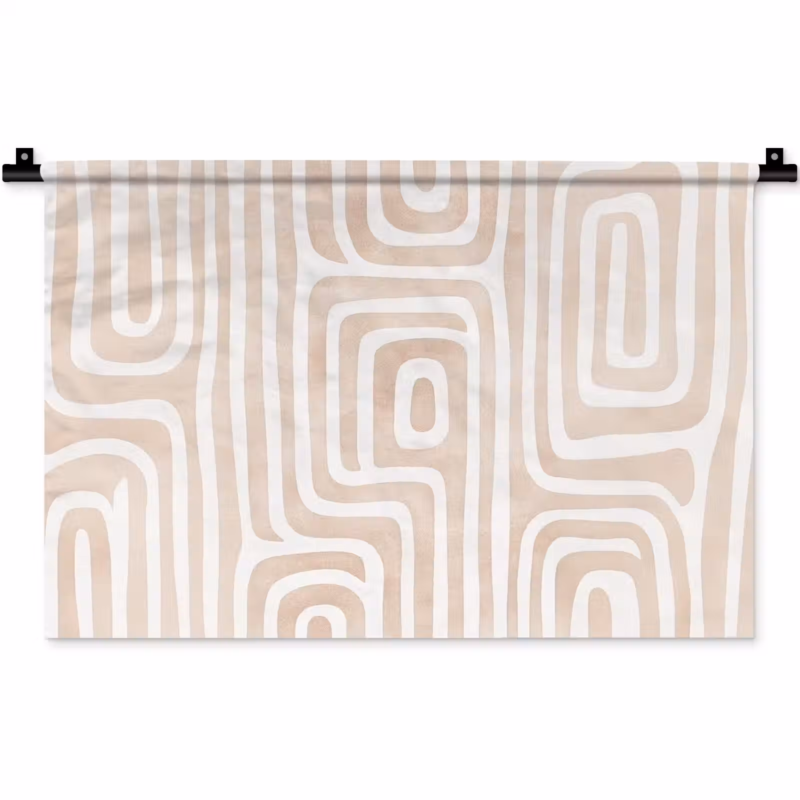 Wandkleed - Decoratief - Labyrint - Beige — 1