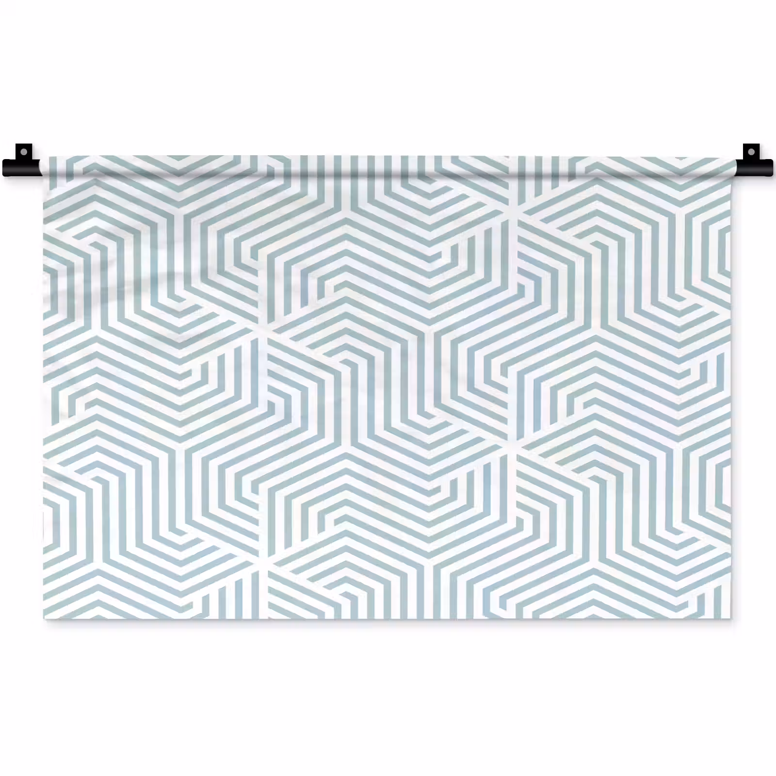 Wandkleed - Geometrie - Lijn - Groen - Patroon — 1