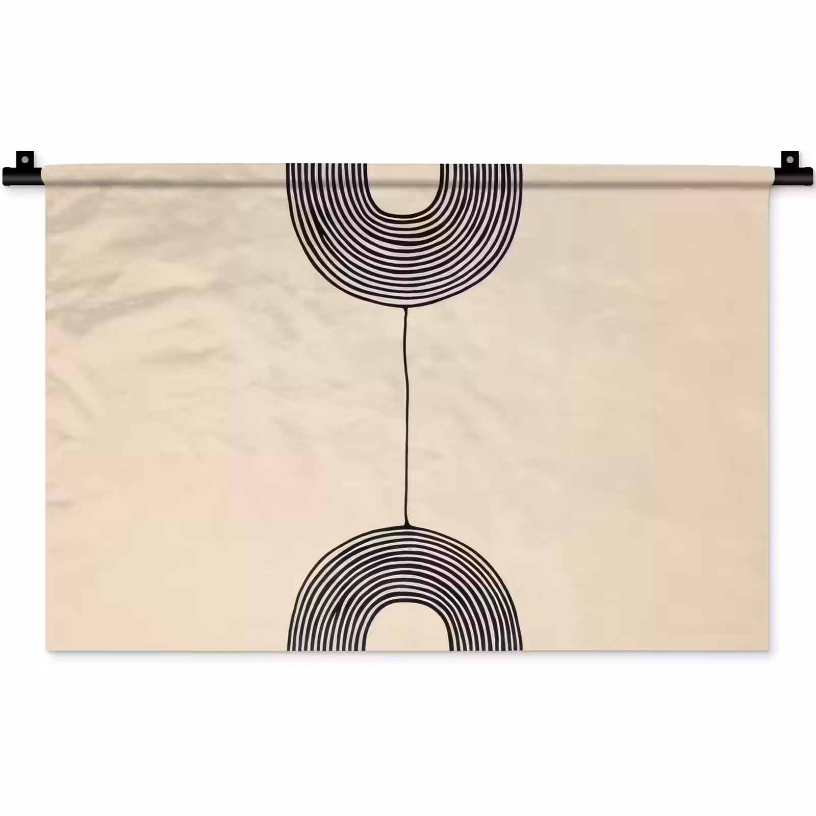 Wandkleed - Geometrische bogen - Minimalistisch - Symmetrisch — 1