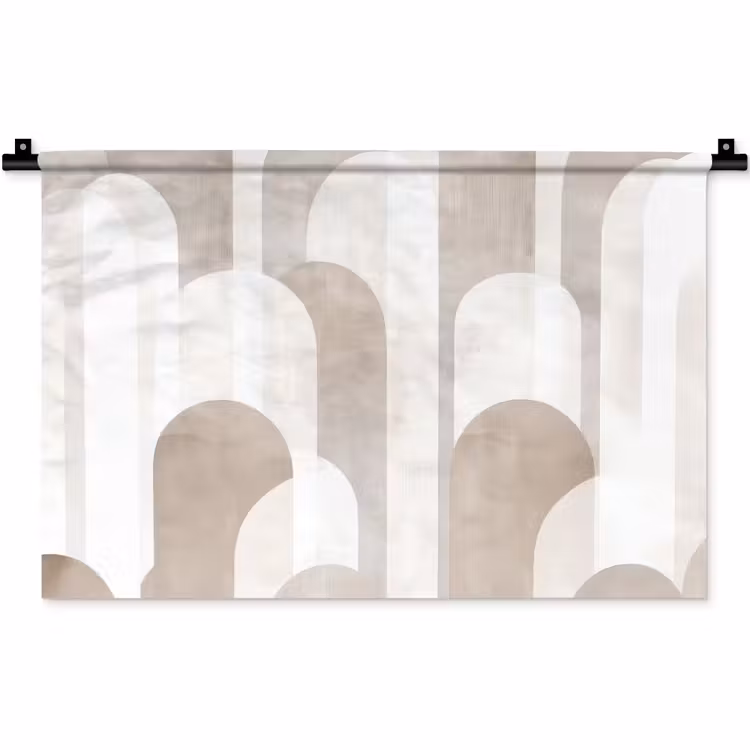 Wandkleed - Abstracte bogen - Modern - Beige — 1