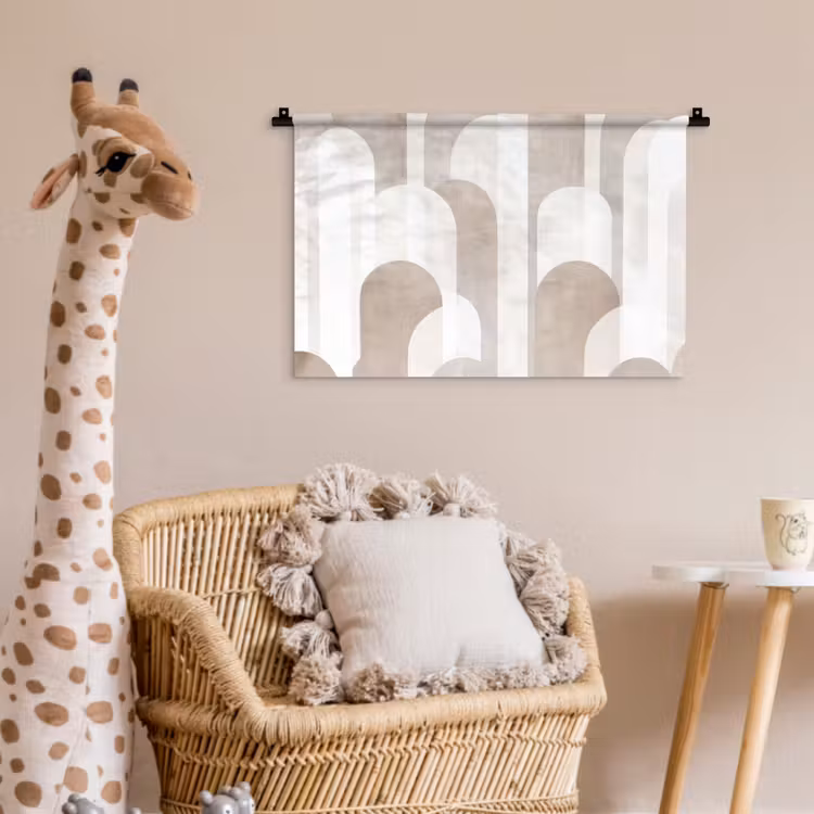 Wandkleed - Abstracte bogen - Modern - Beige — 5