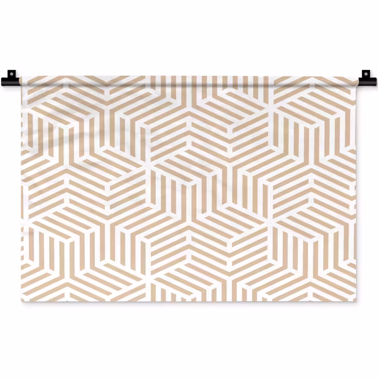Wandkleed - Beige - Geometrie - Patronen - Abstract — 1