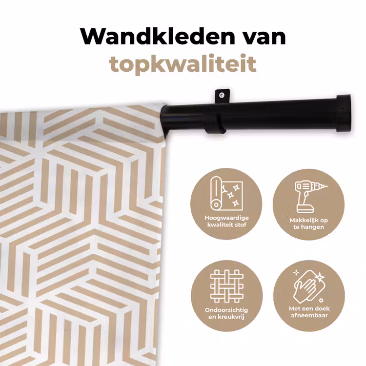 Wandkleed - Beige - Geometrie - Patronen - Abstract — 3