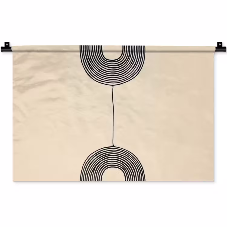 Wandkleed - Geometrische bogen - Minimalistisch - Symmetrisch — 1