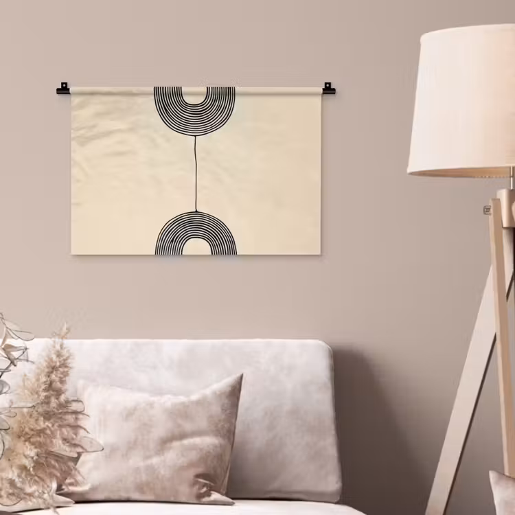Wandkleed - Geometrische bogen - Minimalistisch - Symmetrisch — 2
