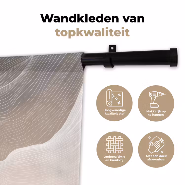 Wandkleed - Golvende lijnen - Luchtstromen - Harmonieus — 3
