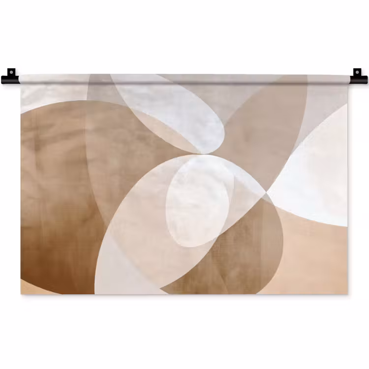 Wandkleed - Ovale vormen - Transparant - Zachte overgang — 1