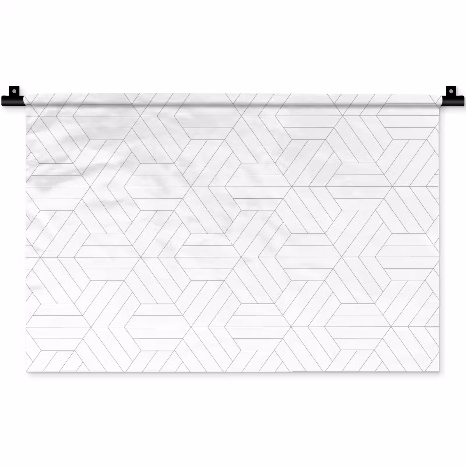 Wandkleed - Patroon - Lijn - Design - Zwart - Wit — 1