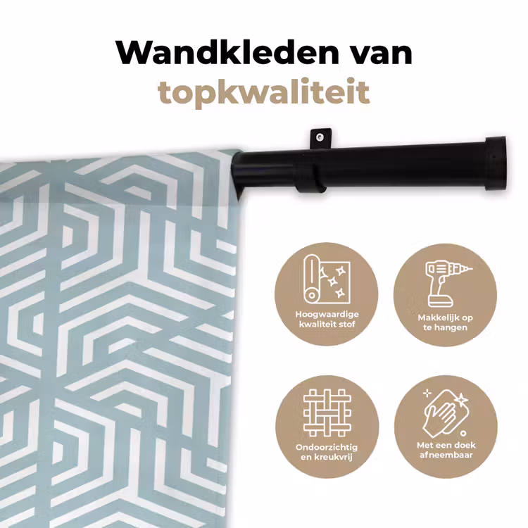 Wandkleed - Design - Geometrie - Patroon - Driehoek — 3