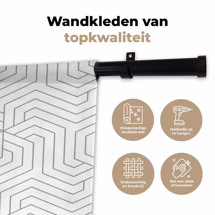 Wandkleed - Geometrie - Lijn - Patroon — 3
