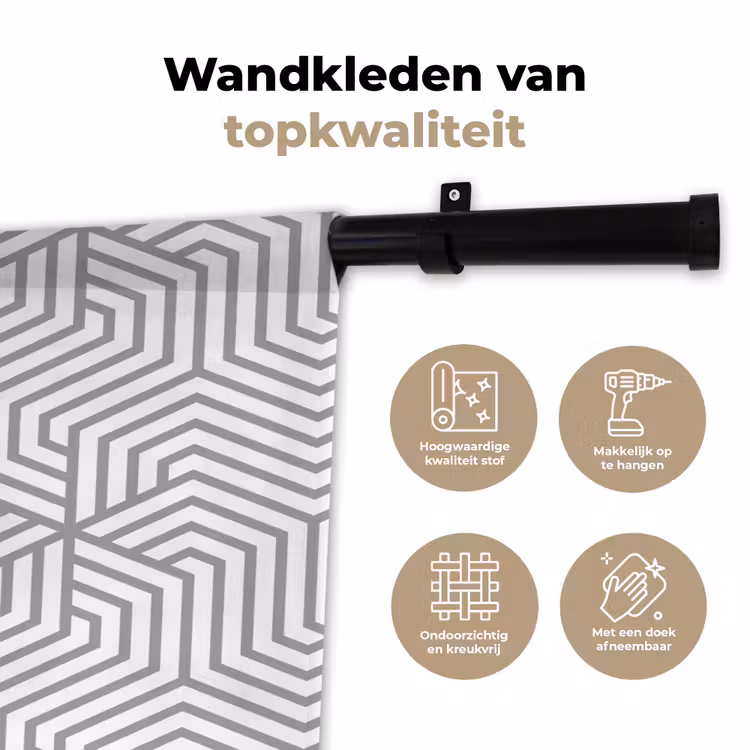 Wandkleed - Lijn - Design - Geometrie - Patroon — 3
