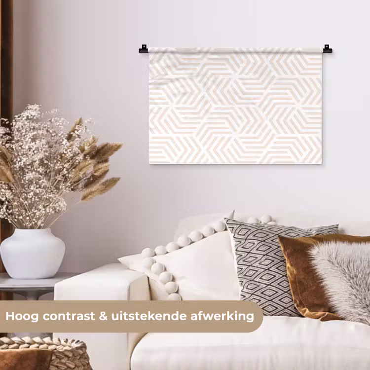 Wandkleed - Patroon - Geometrie - Design - Pastel — 4