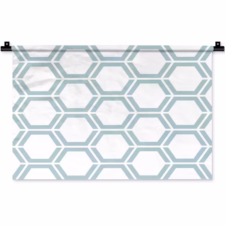 Wandkleed - Patroon - Lijn - Design - Hexagon — 1