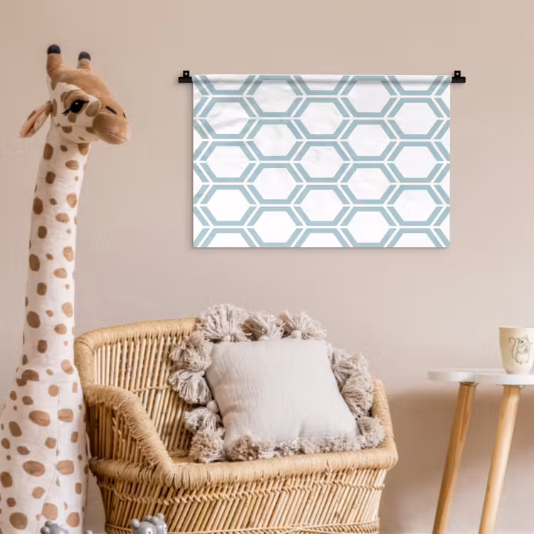 Wandkleed - Patroon - Lijn - Design - Hexagon — 5