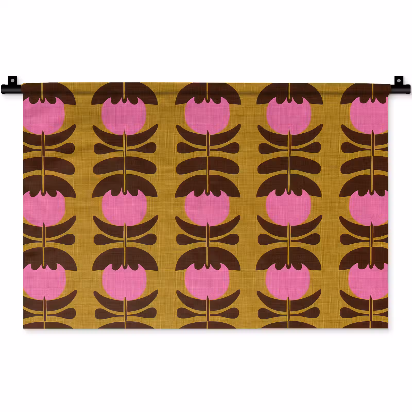 Wandkleed - Abstract - Bloemen - Roze — 1