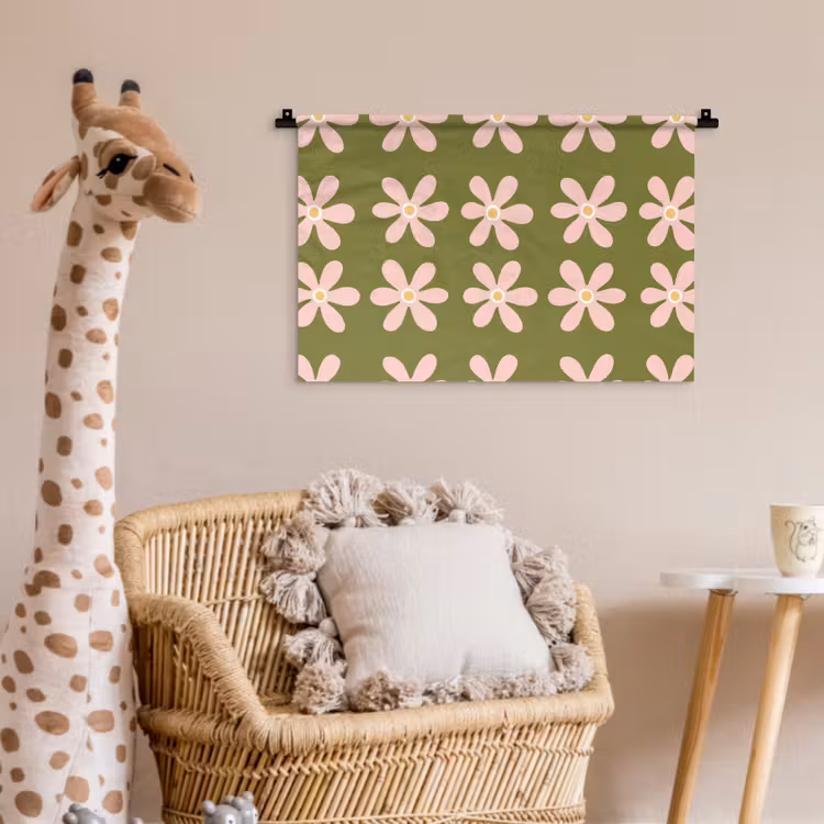 Wandkleed - Bloem - Modern - Groen — 5