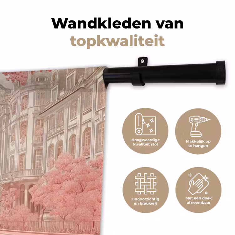 Wandkleed - City - Car - Pink — 3