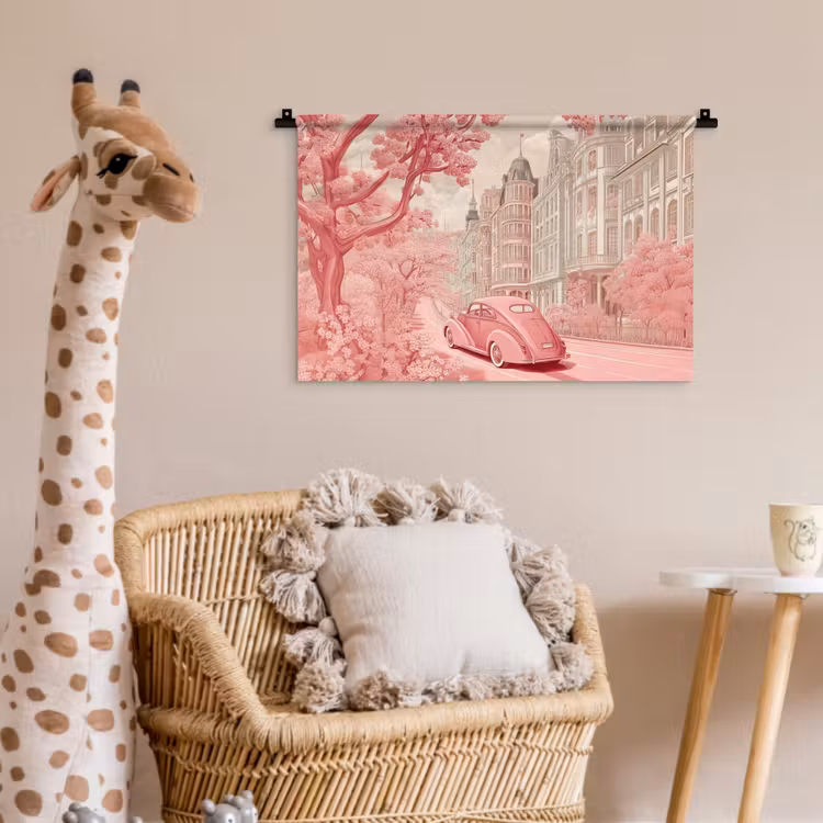 Wandkleed - City - Car - Pink — 5