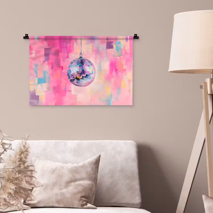 Wandkleed - Discobal - Pink - Verf — 2