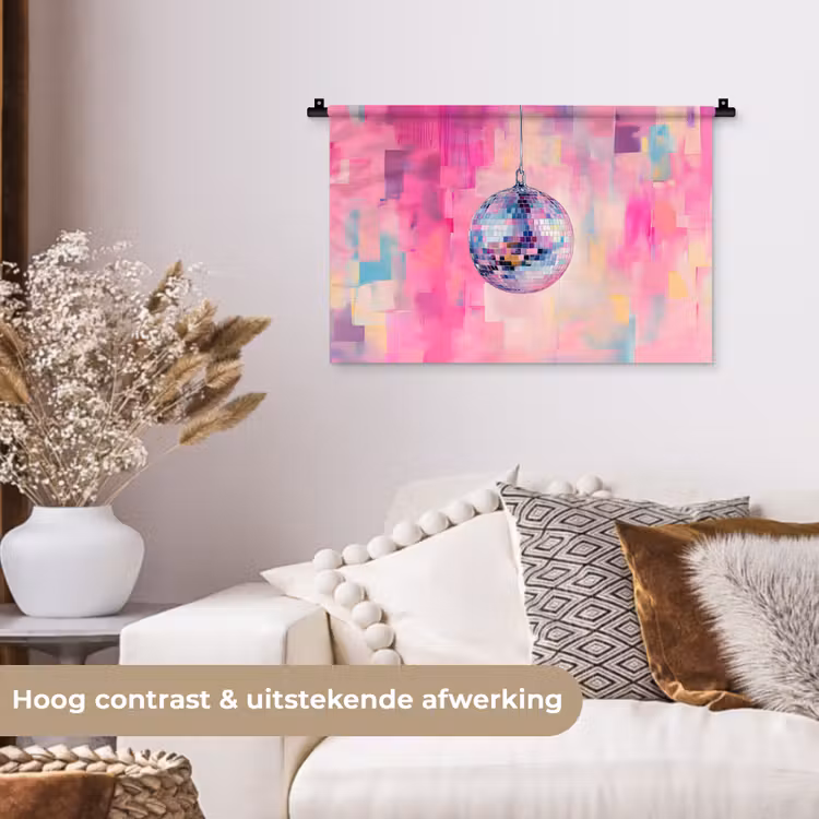 Wandkleed - Discobal - Pink - Verf — 4