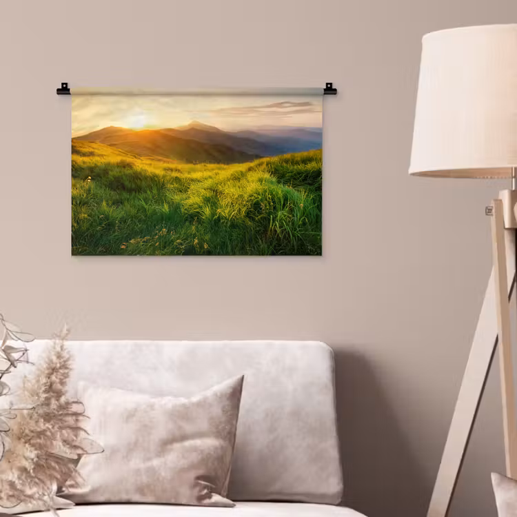 Wandkleed - Gras - Heuvels - Zon - Natuur - Landschap — 2