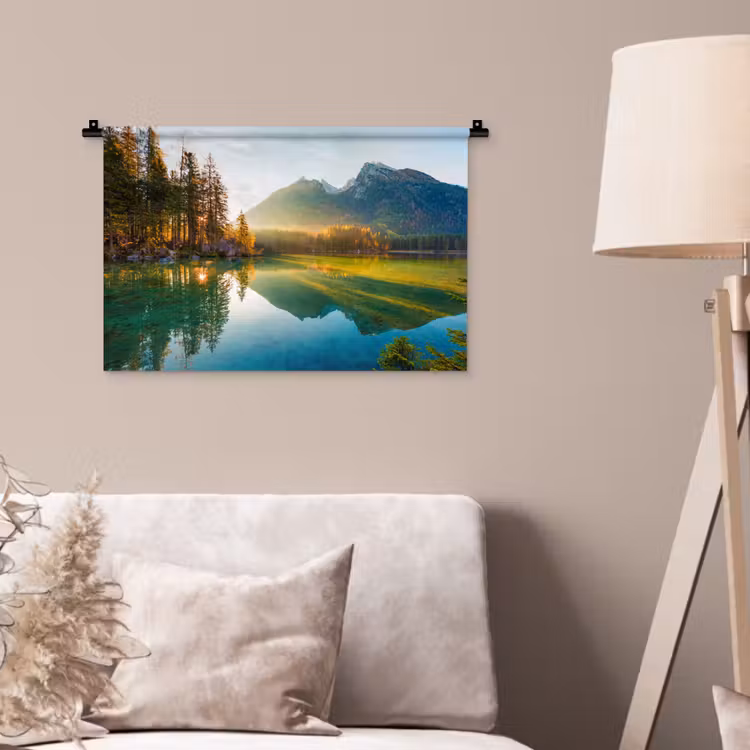 Wandkleed - Meer - Bos - Bergen - Natuur - Zon - Landschap — 2
