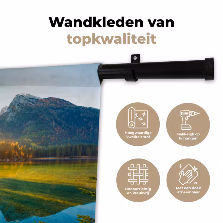 Wandkleed - Meer - Bos - Bergen - Natuur - Zon - Landschap — 3