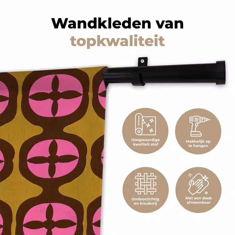 Wandkleed - Modern - Patroon - Roze — 3