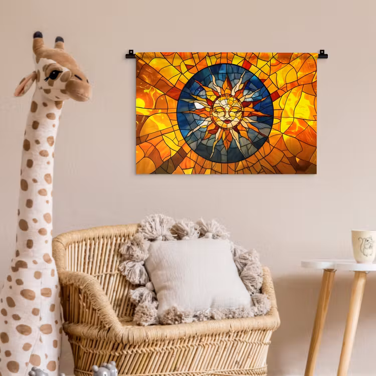 Wandkleed - Mozaïek - Zon - Geel - Cirkel — 5