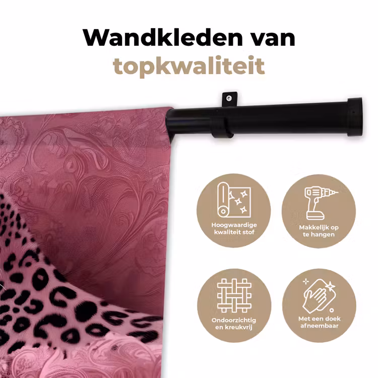 Wandkleed - Panter - Luxe - Roze — 3