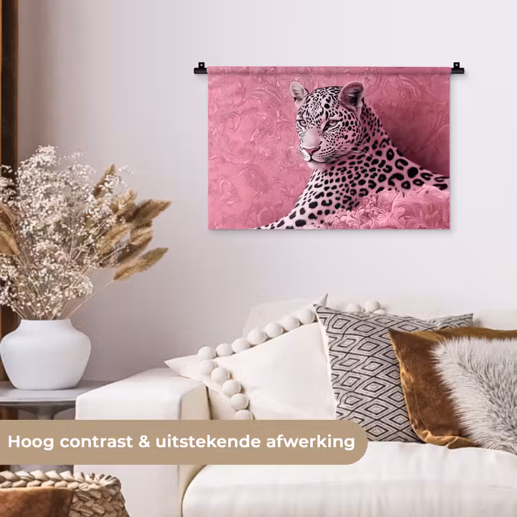 Wandkleed - Panter - Luxe - Roze — 4