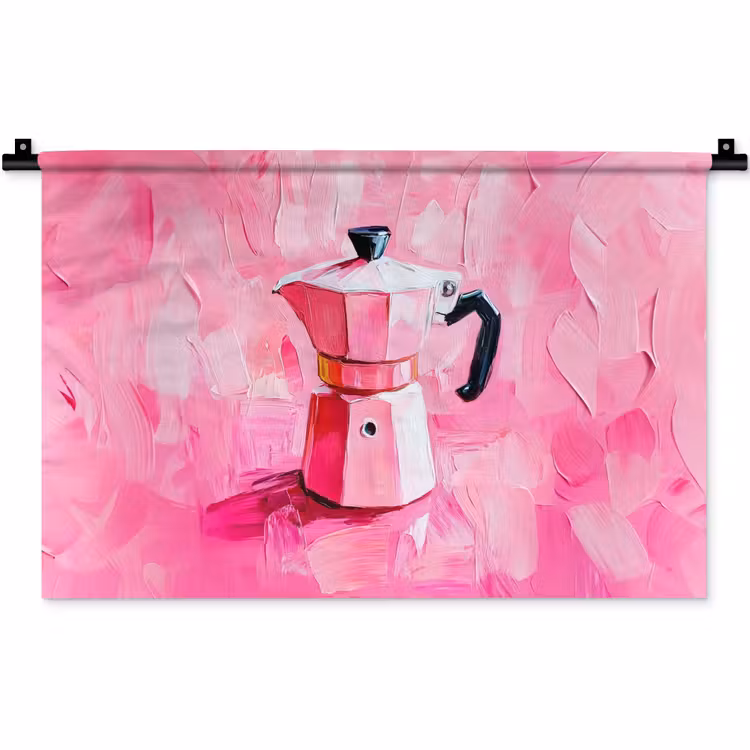 Wandkleed - Roze - Verf - Coffee — 1