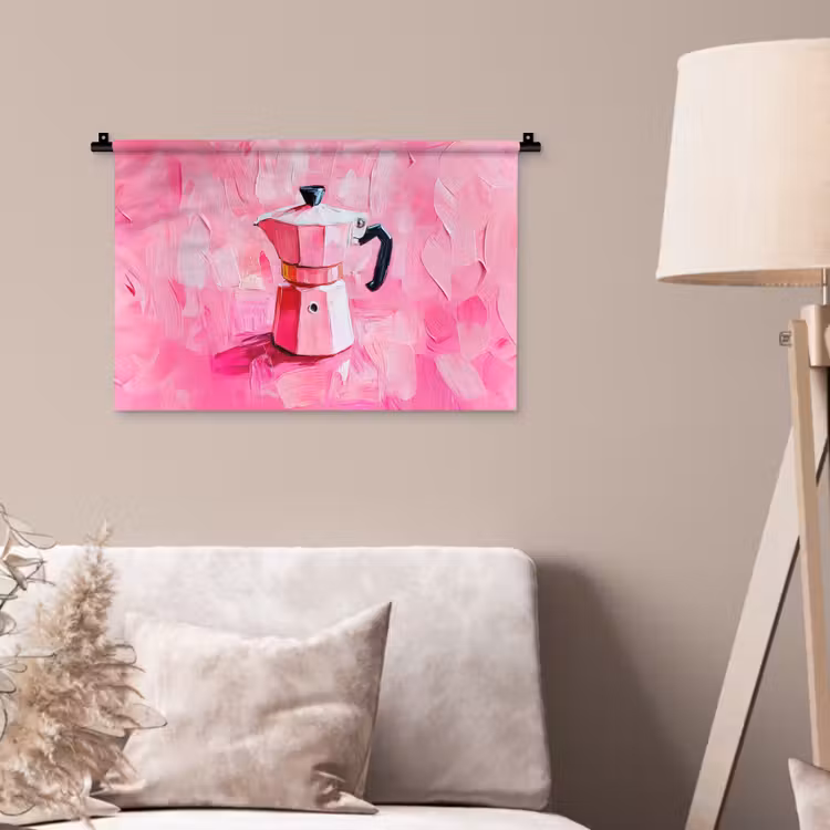 Wandkleed - Roze - Verf - Coffee — 2