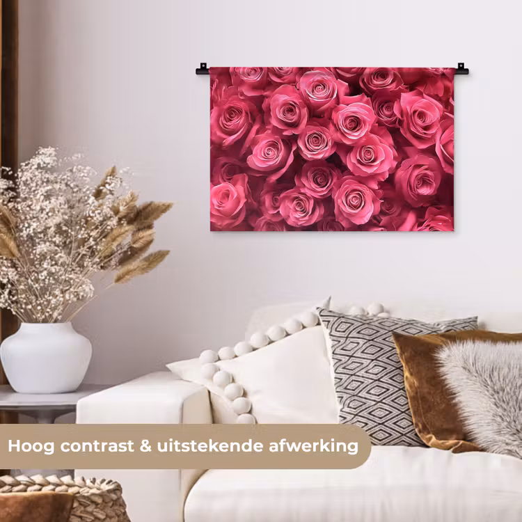 Wandkleed - Rozen - Pink - Bloem — 4