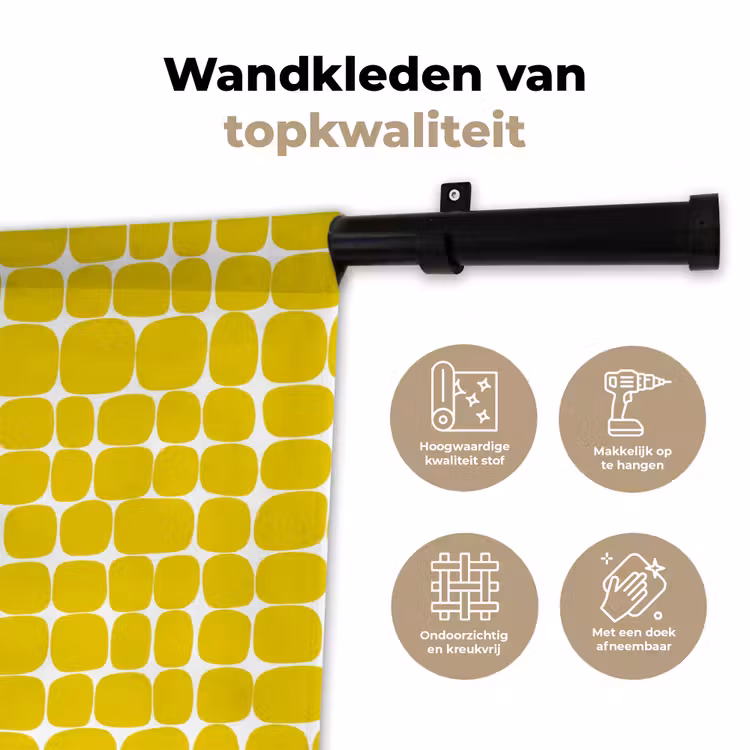 Wandkleed - Stippen - Modern - Geel — 3