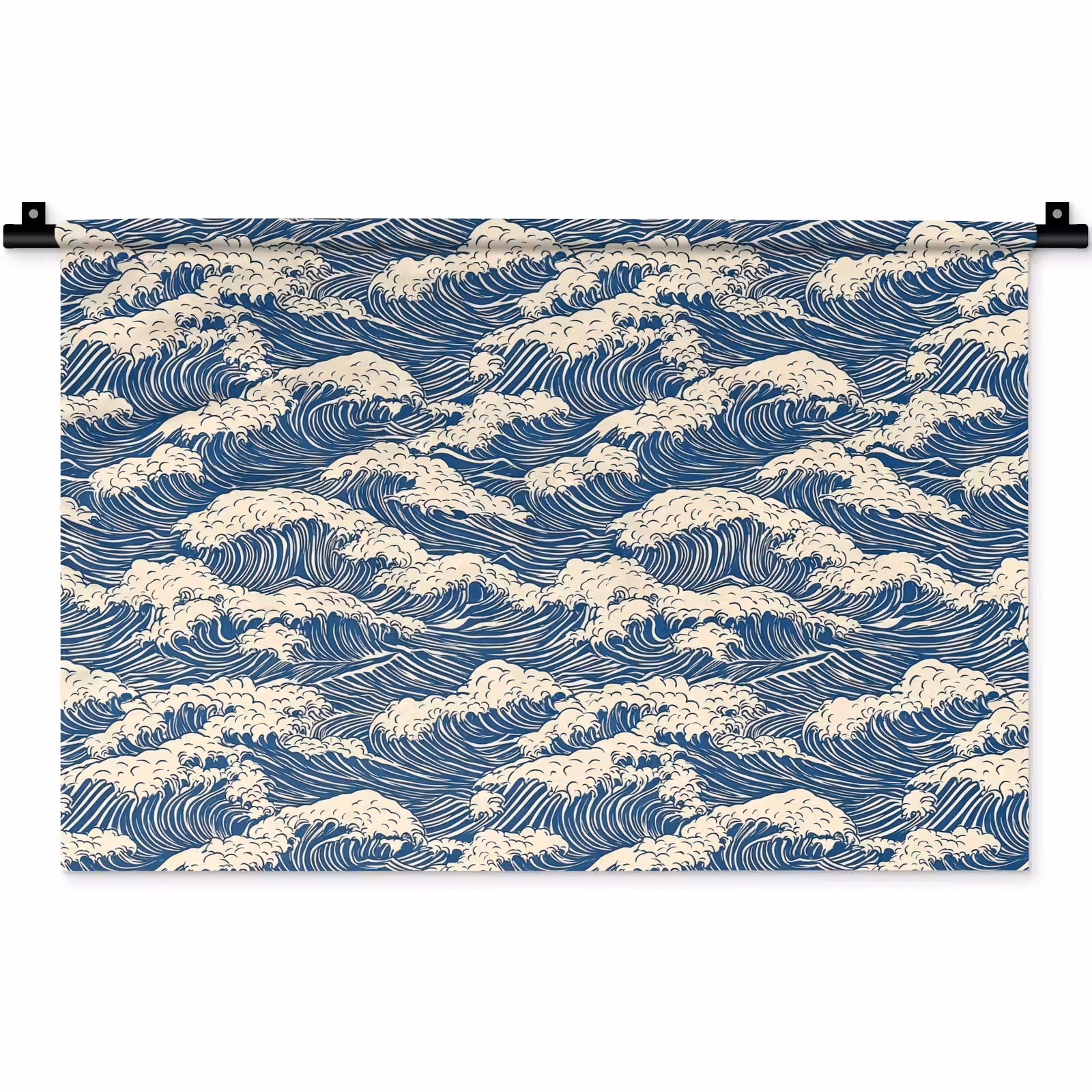 Wandkleed - Golven - Klassiek - Blauw — 1