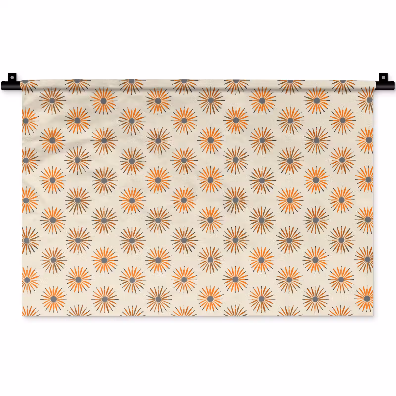 Wandkleed - Madelief - Patroon - Oranje — 1