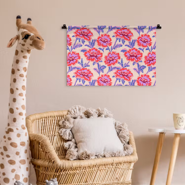 Wandkleed - Bloemen - Patroon - Meerkleurig — 5