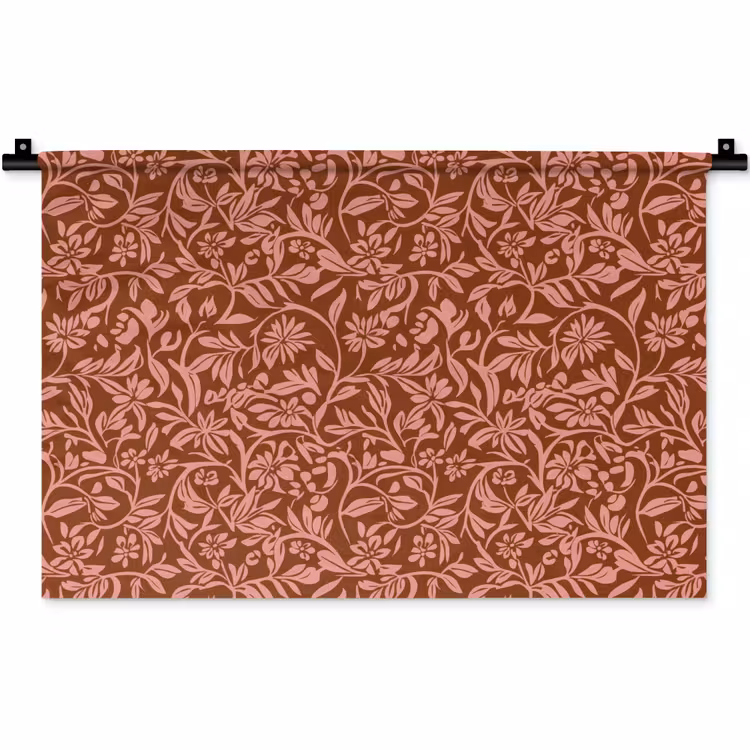 Wandkleed - Bloemen - Print - Roze — 1