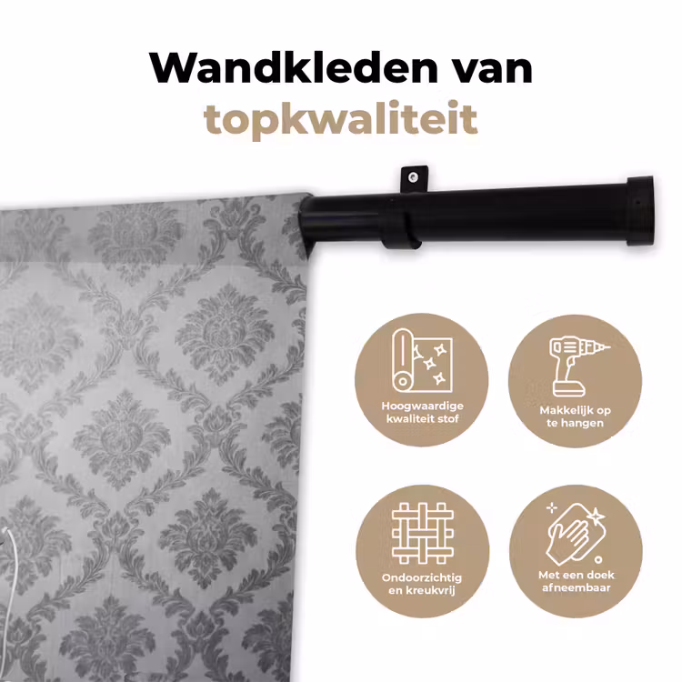 Wandkleed - Chic - Vrouw - Zwart - Wit — 3