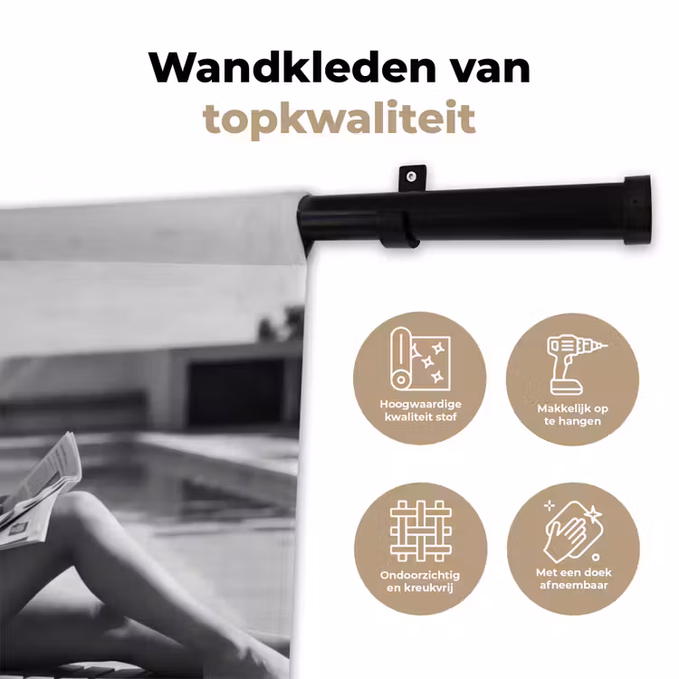 Wandkleed - Glamour - Modern - Zwart - Wit — 3