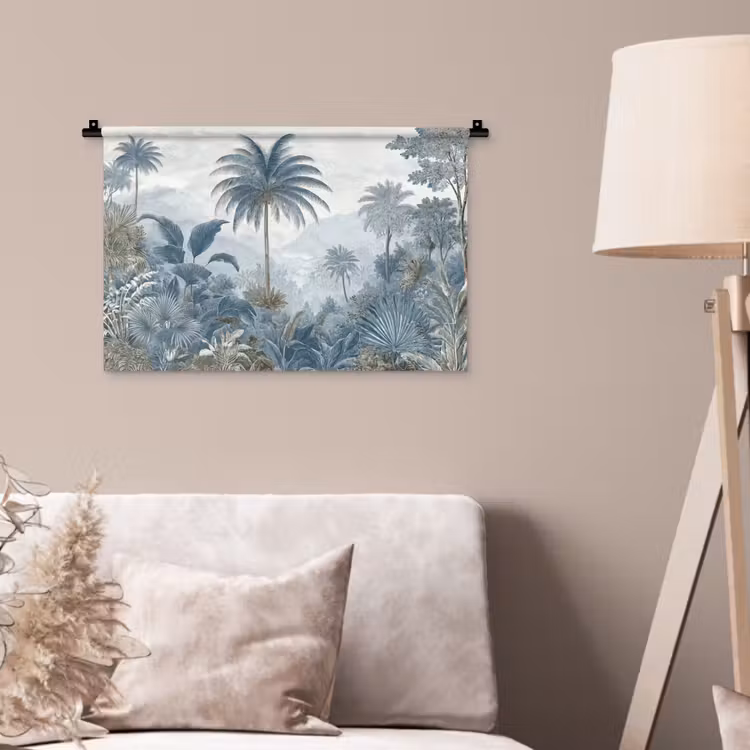 Wandkleed - Jungle - Modern - Blauw - Groen — 2