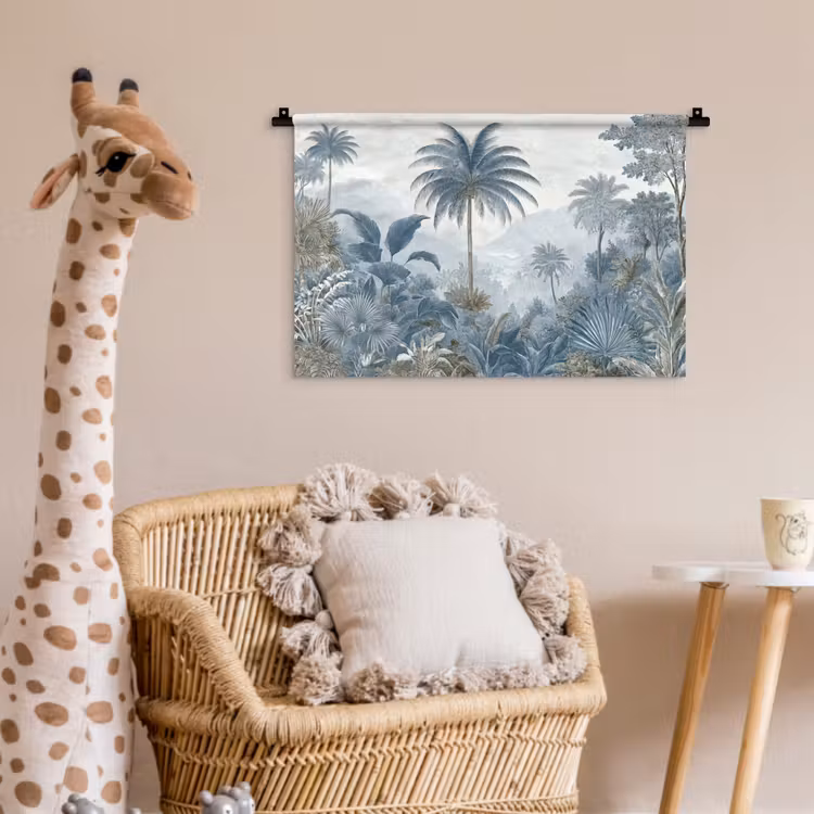 Wandkleed - Jungle - Modern - Blauw - Groen — 5
