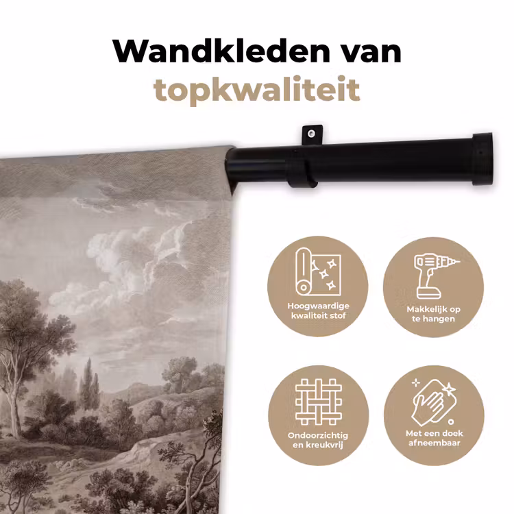 Wandkleed - Klassiek - Landschap - Neutraal — 3