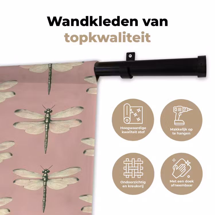 Wandkleed - Lillibellen - Patroon - Roze — 3