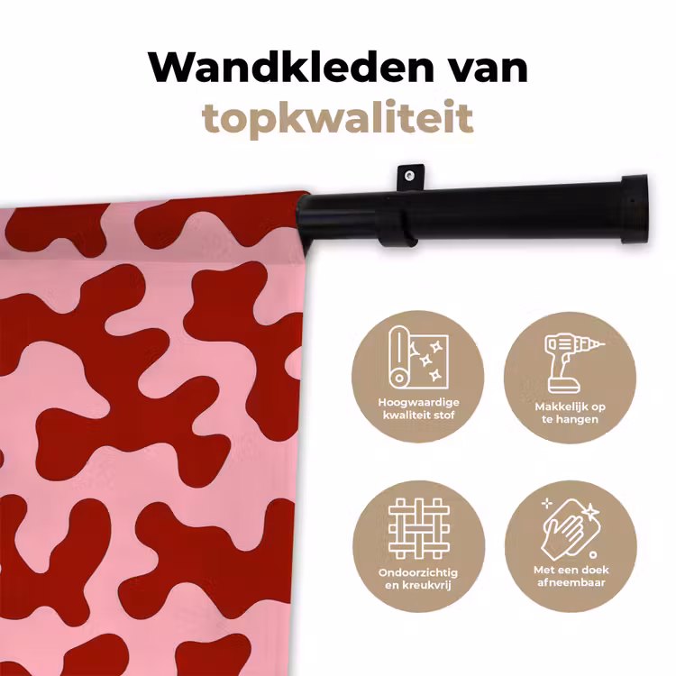 Wandkleed - Modern - Abstract - Rood — 3
