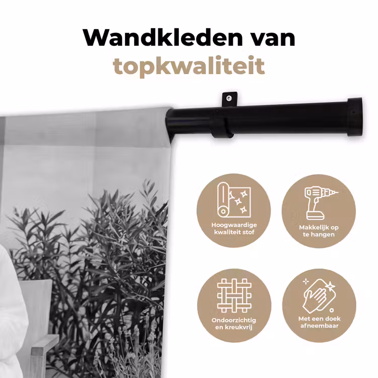 Wandkleed - Modern - Vrouw - Zwart - Wit — 3