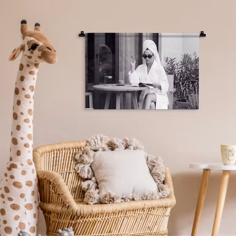 Wandkleed - Modern - Vrouw - Zwart - Wit — 5
