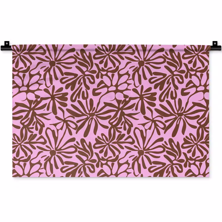 Wandkleed - Organisch - Patroon - Roze — 1